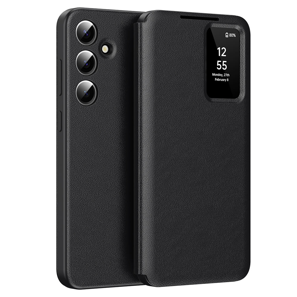 Puzdro pre Samsung Galaxy S24 FE S721, Techsuit, SmartView, Čierne