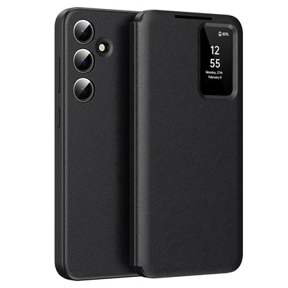 Puzdro pre Samsung Galaxy S24 FE S721, Techsuit, SmartView, Čierne