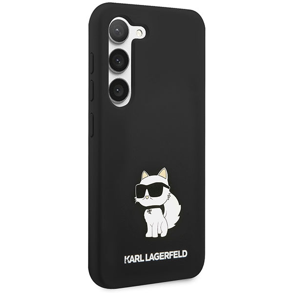 Case for Samsung Galaxy S24+ S926, Karl Lagerfeld, Silicone Choupette, Black