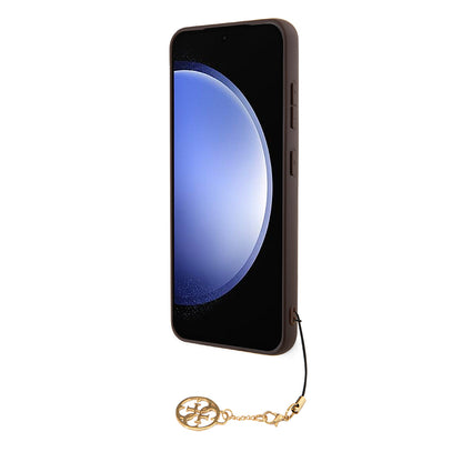 Puzdro pre Samsung Galaxy S24 S921, Guess, 4G Charm, Hnedé