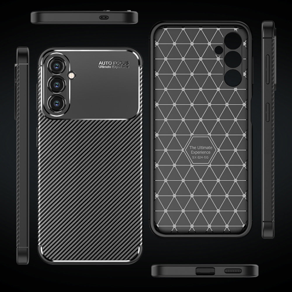 Puzdro pre Samsung Galaxy S24 S921, Techsuit, CarbonFiber, Čierne