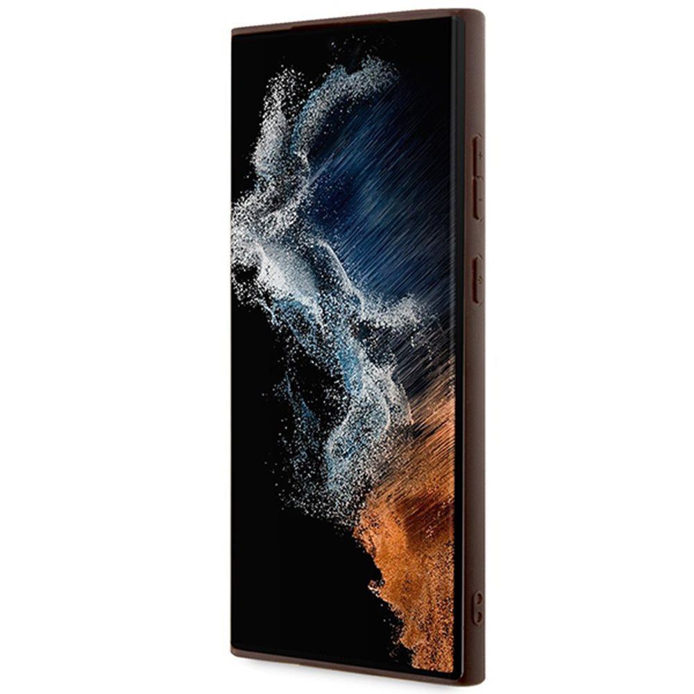 Puzdro pre Samsung Galaxy S24 Ultra S928, Guess, 4G Big Logo, Hnedé