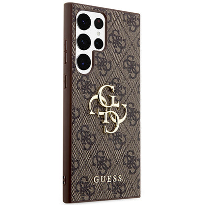 Puzdro pre Samsung Galaxy S24 Ultra S928, Guess, 4G Big Logo, Hnedé