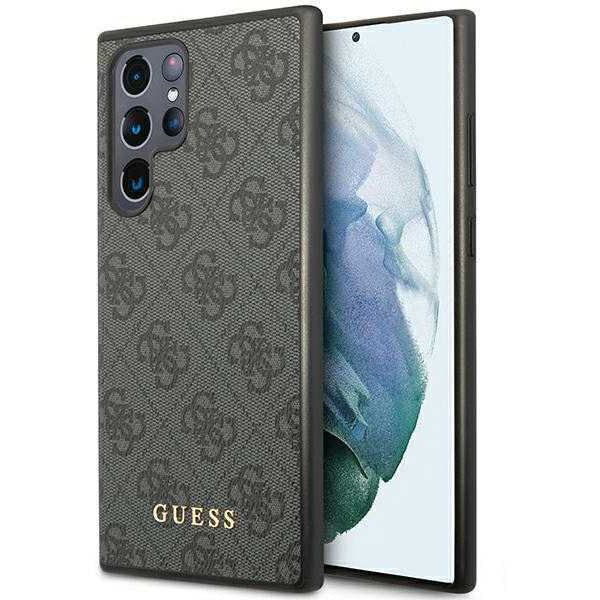 Puzdro pre Samsung Galaxy S24 Ultra S928, Guess, 4G Metal Gold Logo, Čierne