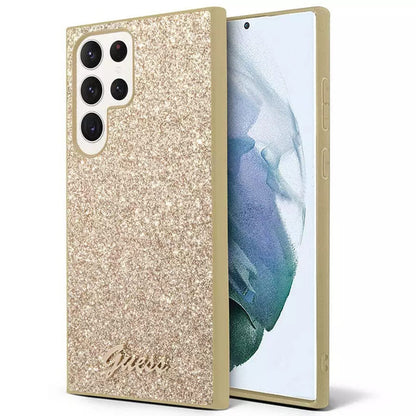 Puzdro pre Samsung Galaxy S24 Ultra S928, Guess, Glitter Script, Zlaté