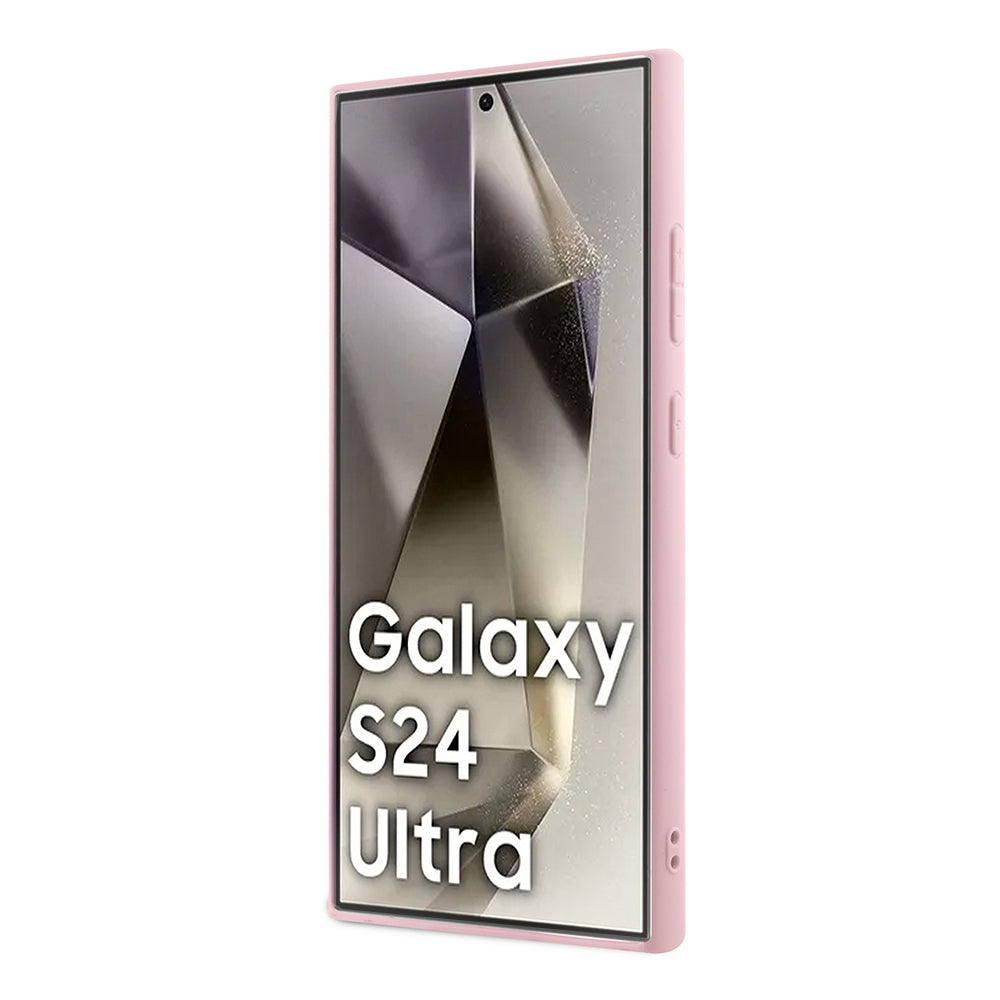 Puzdro pre Samsung Galaxy S24 Ultra S928, Guess, Glitter Script, Ružové