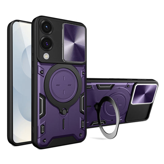 Puzdro pre Samsung Galaxy S25 Edge S937, Techsuit, CamGuard Pro, Fialová