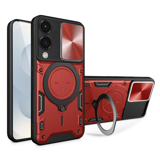 Puzdro pre Samsung Galaxy S25 Edge S937, Techsuit, CamGuard Pro, Červené