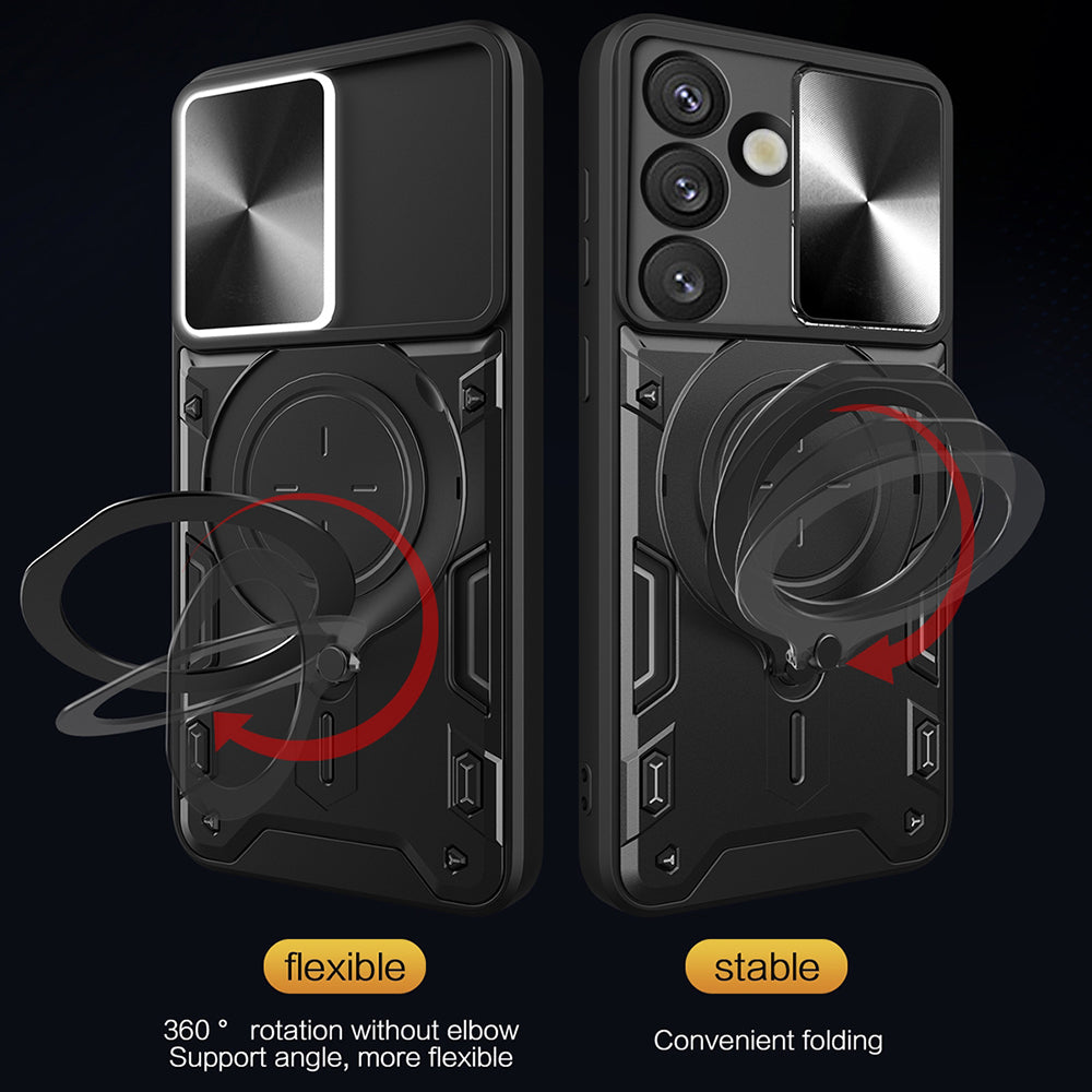 Puzdro pre Samsung Galaxy S25 FE, Techsuit, CamGuard Pro, Fialové