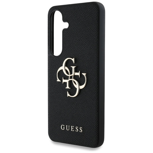 Puzdro pre Samsung Galaxy S25+ S936, Guess, 4G Grained Big and Classic Logo, Čierne