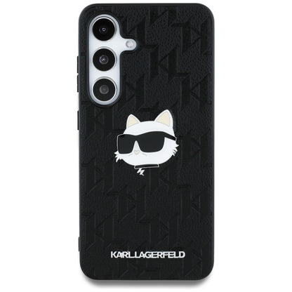 Puzdro pre Samsung Galaxy S25+ S936, Karl Lagerfeld, Monogram Choupette's Head, Čierne