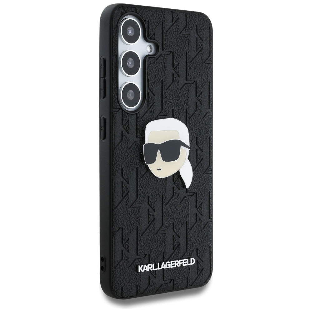 Puzdro pre Samsung Galaxy S25+ S936, Karl Lagerfeld, Monogram Karl's Head, Čierne