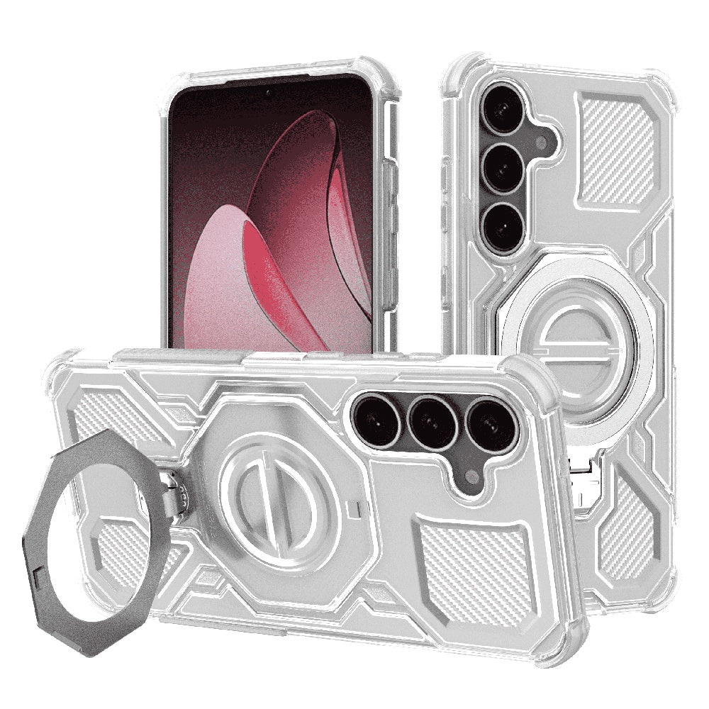 Puzdro pre Samsung Galaxy S25+ S936, Techsuit, Carbon Shield Pro, Biele