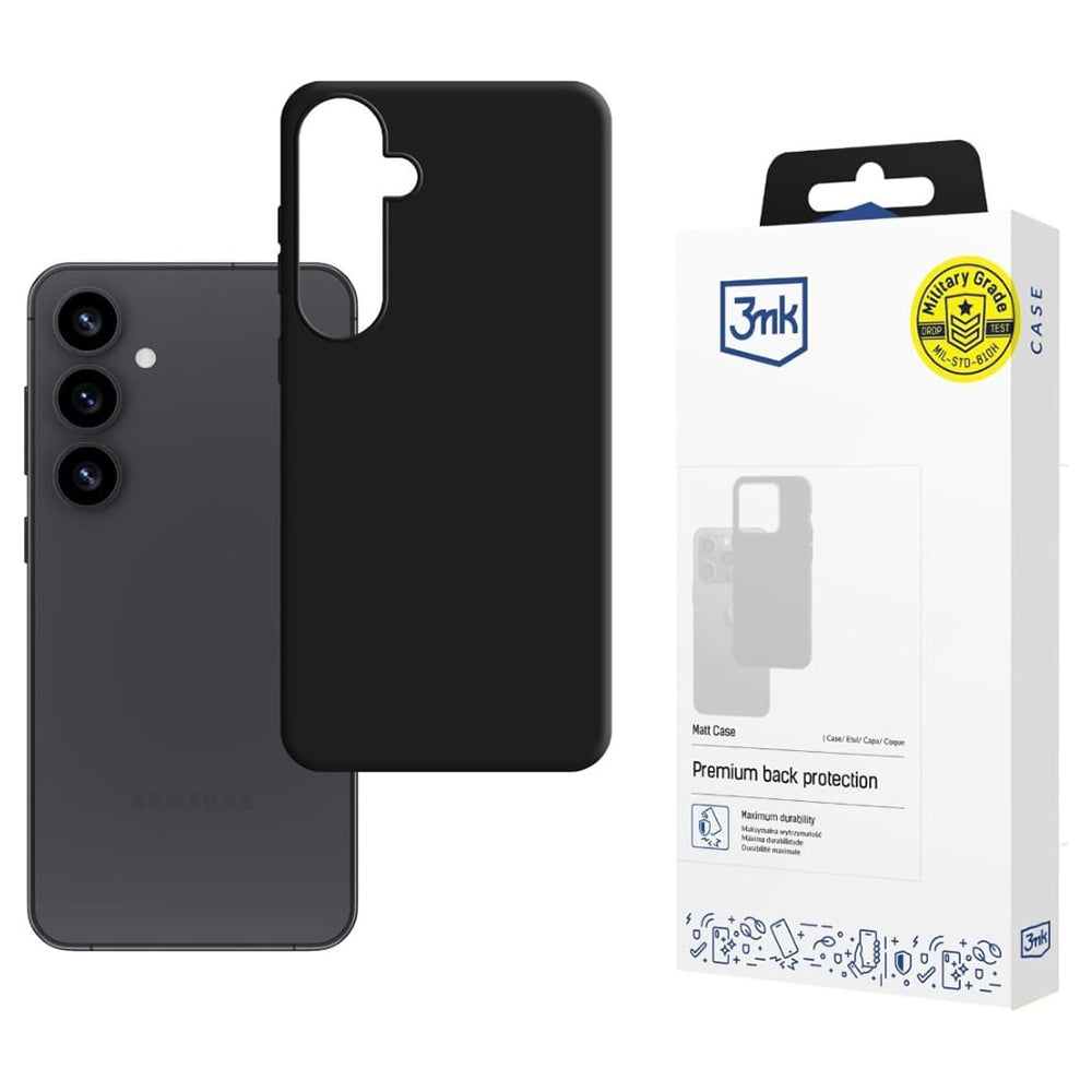 Obal na Samsung Galaxy S25 S931, 3MK, matná čierna