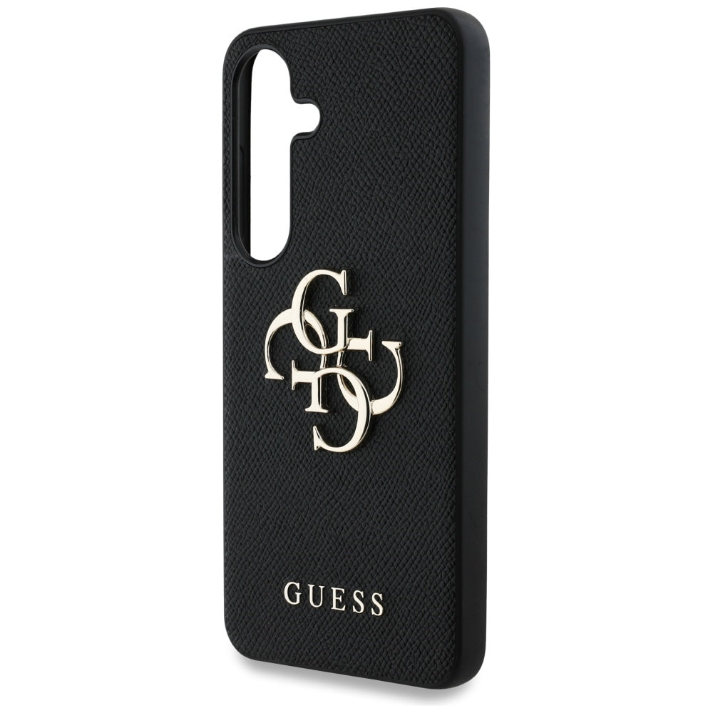 Puzdro pre Samsung Galaxy S25 S931, Guess, 4G Grained Big and Classic Logo, Čierne
