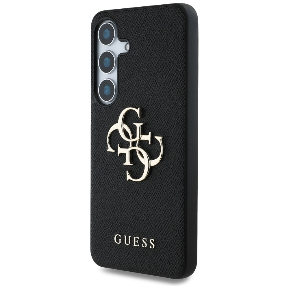 Puzdro pre Samsung Galaxy S25 S931, Guess, 4G Grained Big and Classic Logo, Čierne