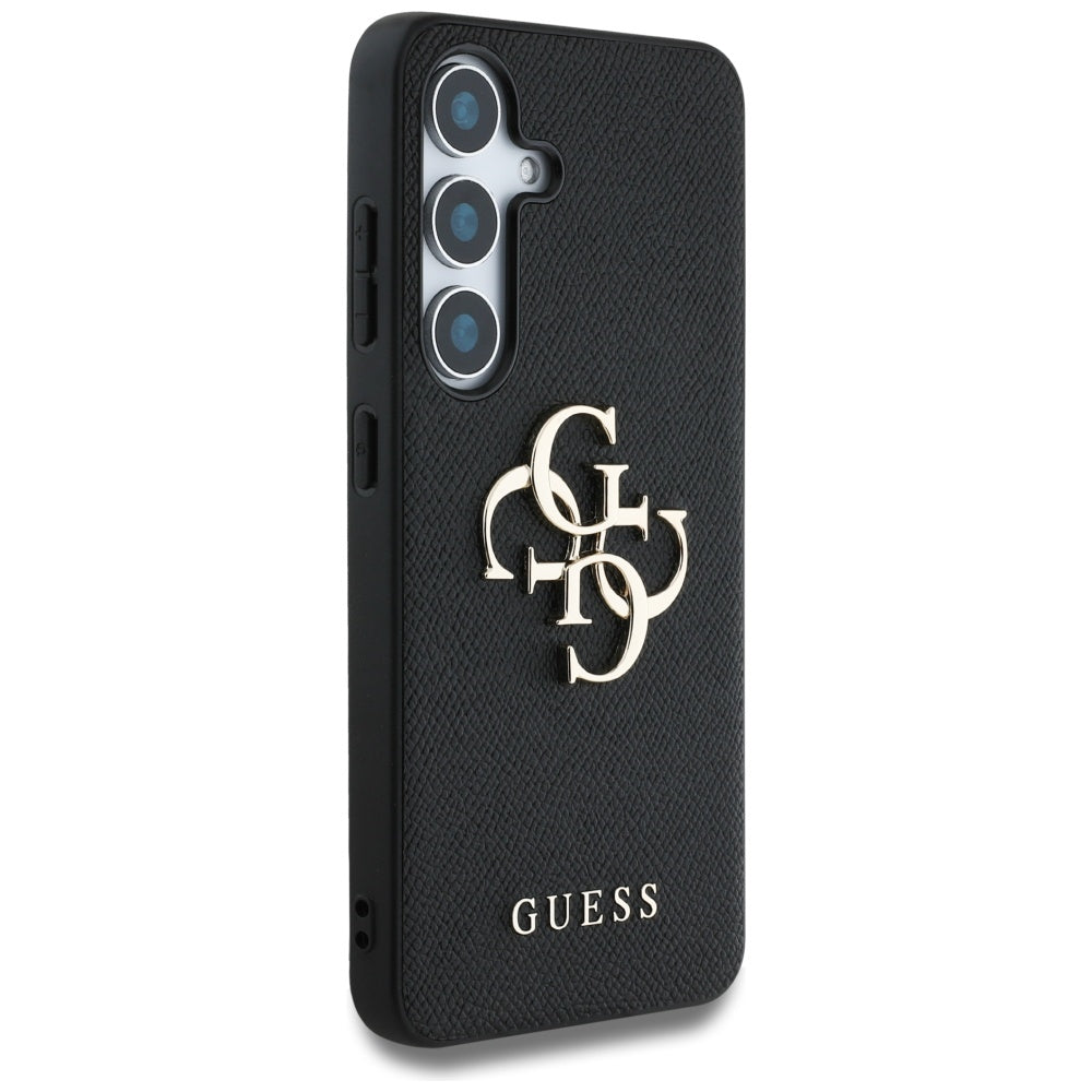 Puzdro pre Samsung Galaxy S25 S931, Guess, 4G Grained Big and Classic Logo, Čierne