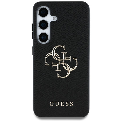 Puzdro pre Samsung Galaxy S25 S931, Guess, 4G Grained Big and Classic Logo, Čierne