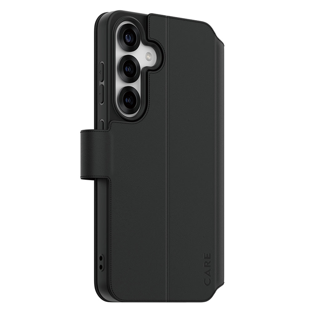 Puzdro pre Samsung Galaxy S25 S931, PanzerGlass, Care Feature Kickstand Wallet, Čierne