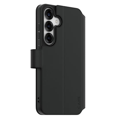 Puzdro pre Samsung Galaxy S25 S931, PanzerGlass, Care Feature Kickstand Wallet, Čierne