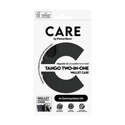 Puzdro pre Samsung Galaxy S25 S931, PanzerGlass, Care Feature Tango Two-in-One, Čierne