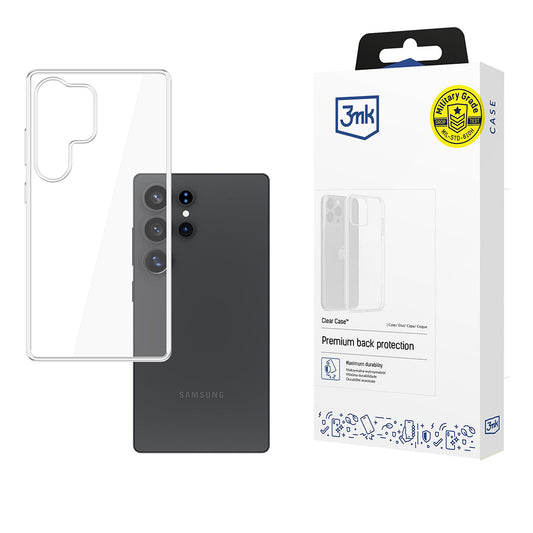 Puzdro pre Samsung Galaxy S25 Ultra S938, 3MK, Priehľadné, Transparentné