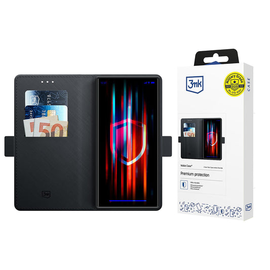 Puzdro pre Samsung Galaxy S25 Ultra S938, 3MK, Peňaženka, Čierna