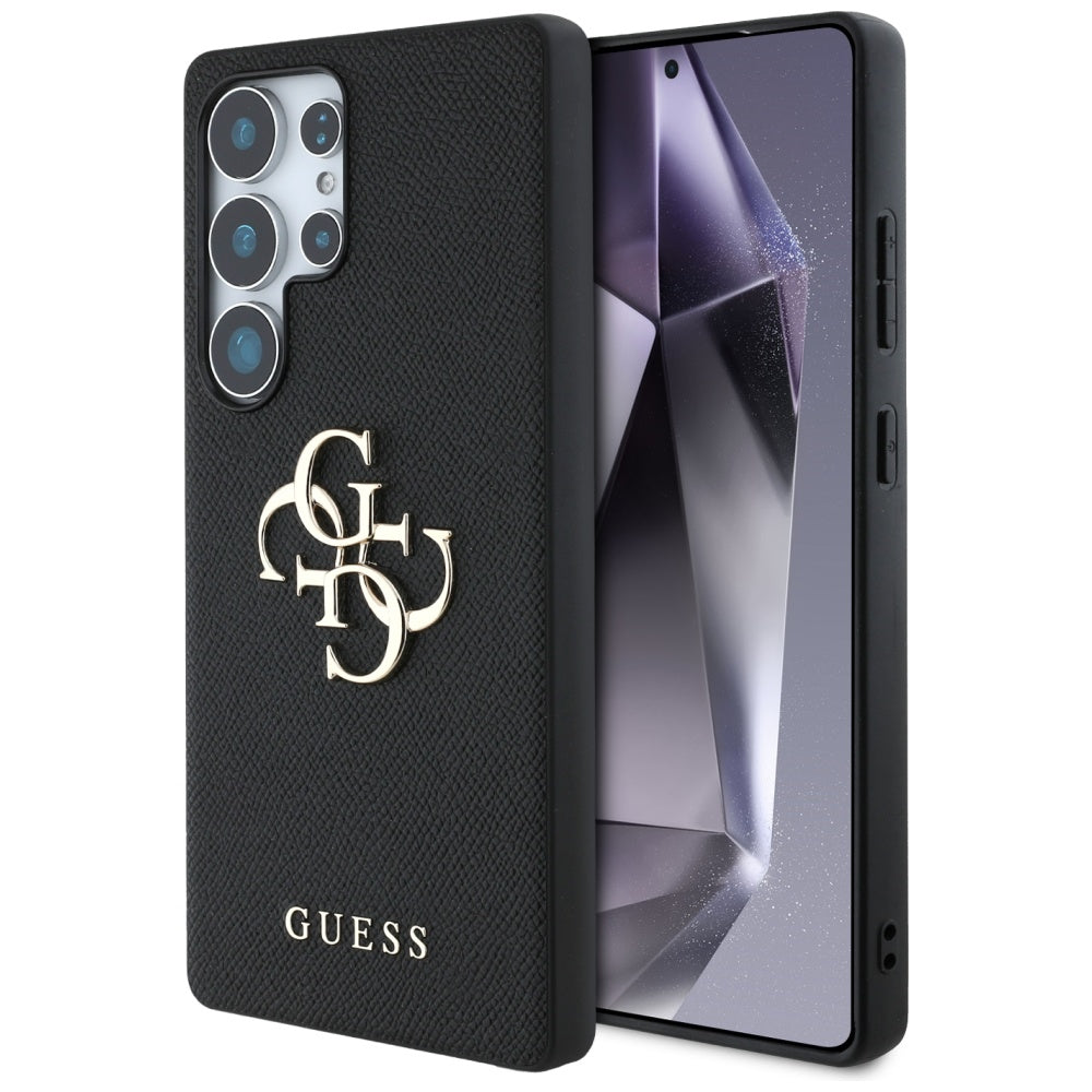 Puzdro pre Samsung Galaxy S25 Ultra S938, Guess, 4G Grained Big and Classic Logo, Čierne
