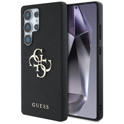 Puzdro pre Samsung Galaxy S25 Ultra S938, Guess, 4G Grained Big and Classic Logo, Čierne
