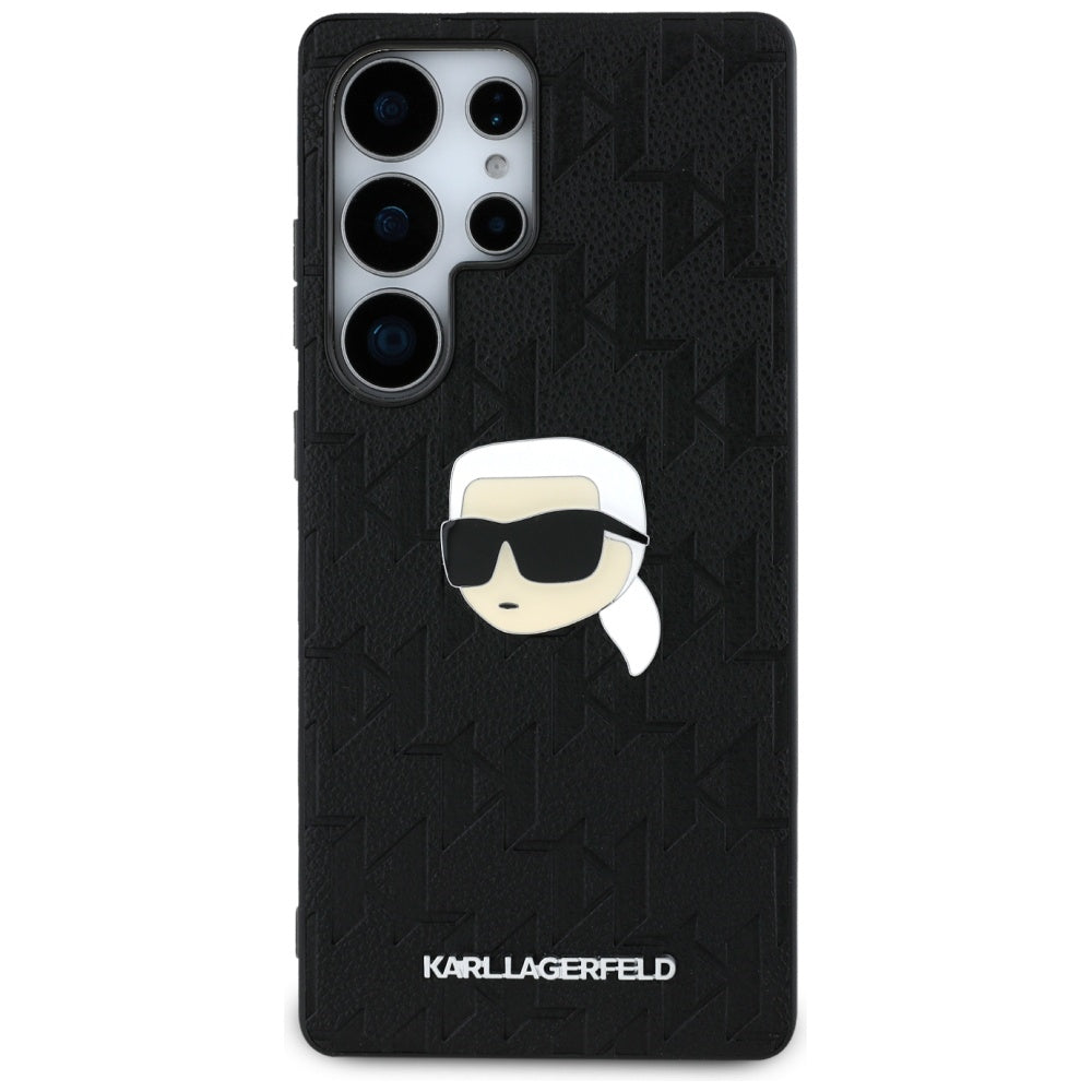 Puzdro pre Samsung Galaxy S25 Ultra S938, Karl Lagerfeld, Monogram Karl's Head, Čierne