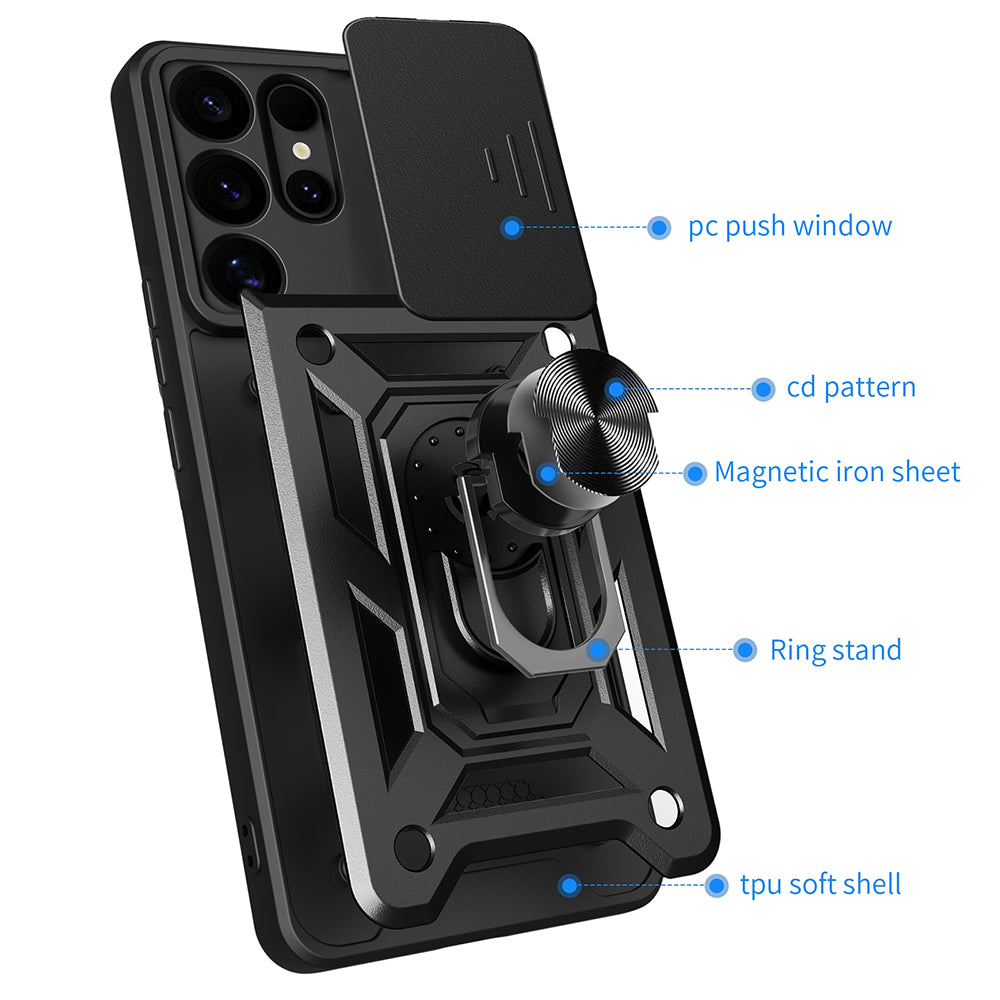 Puzdro pre Samsung Galaxy S25 Ultra S938, Techsuit, CamShield, Čierne