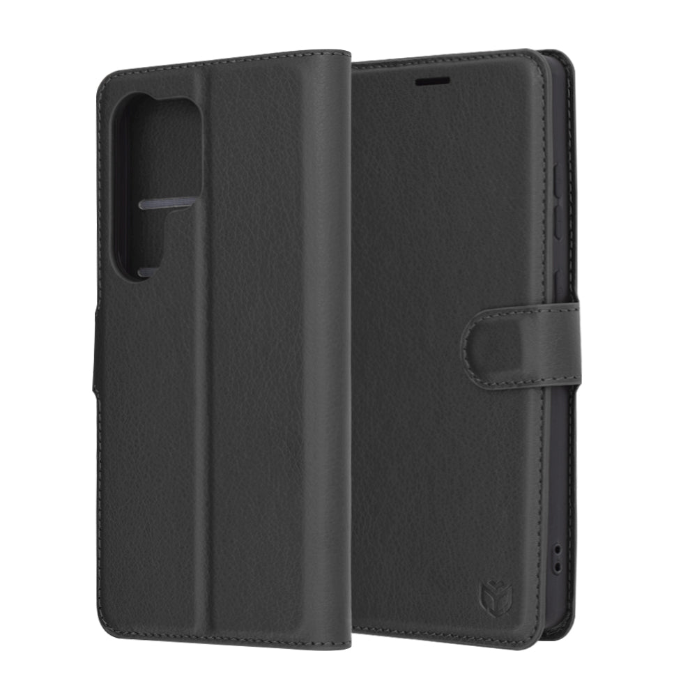 Puzdro pre Samsung Galaxy S25 Ultra S938, Techsuit, kožené folio, čierne