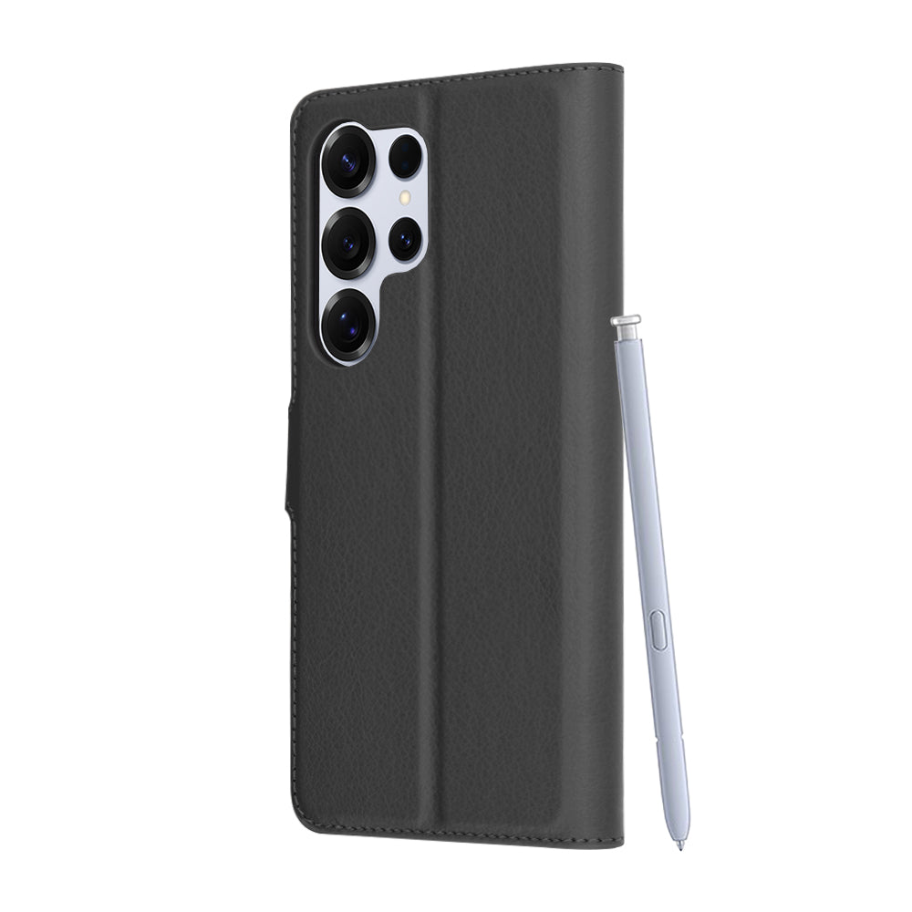 Puzdro pre Samsung Galaxy S25 Ultra S938, Techsuit, kožené folio, čierne