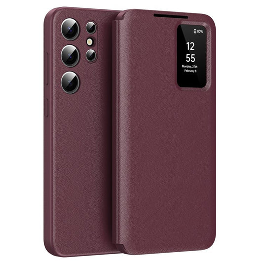 Puzdro pre Samsung Galaxy S25 Ultra S938, Techsuit, SmartView, Červené