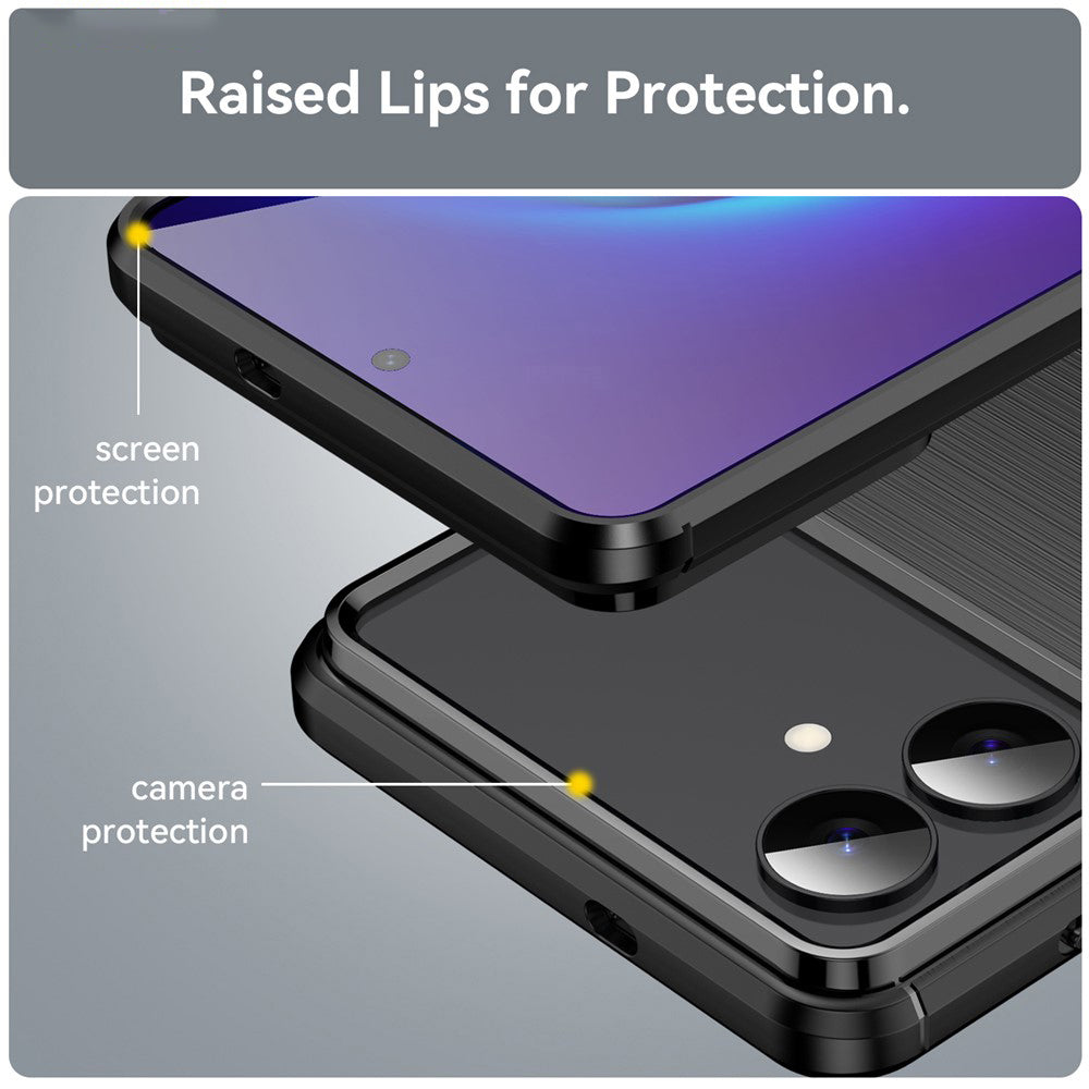 Case for Samsung Galaxy S26 Edge, Techsuit, Carbon, Black