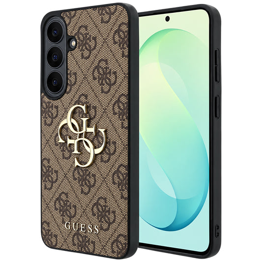 Puzdro pre Samsung Galaxy S26 FE S741, Guess, 4G kovové logo, hnedé