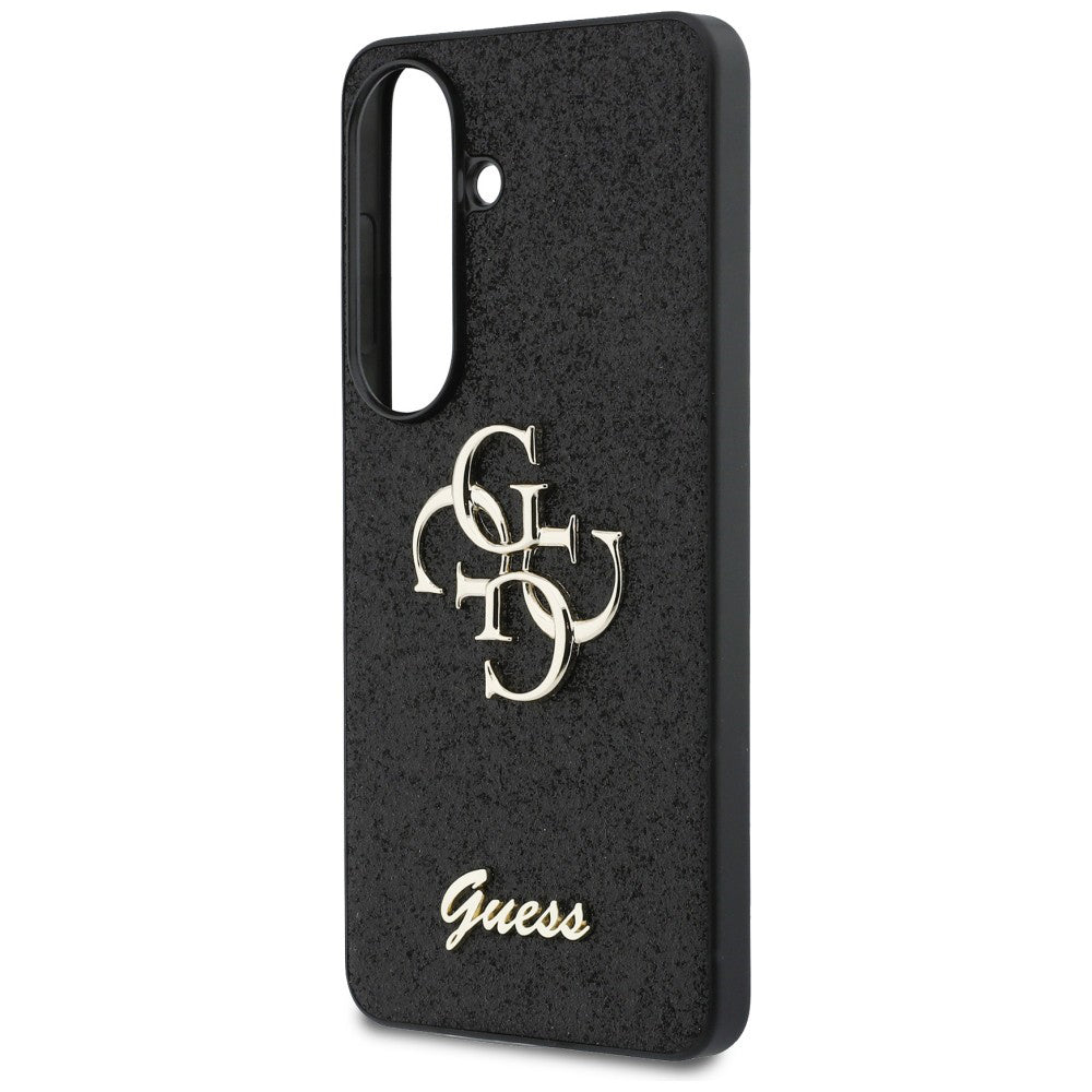 Puzdro pre Samsung Galaxy S26 S942, Guess, Fixed Glitter Big 4G Metal Frame, Čierne
