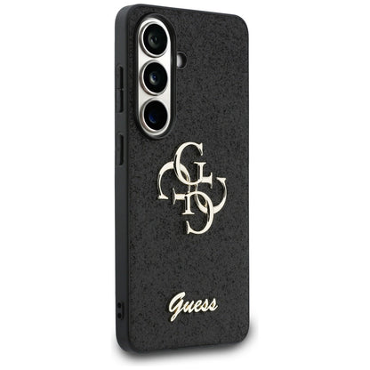 Puzdro pre Samsung Galaxy S26 S942, Guess, Fixed Glitter Big 4G Metal Frame, Čierne