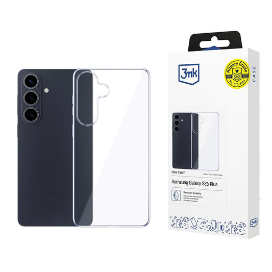 Case for Samsung Galaxy S26 Plus S947, 3MK, Clear, Transparent