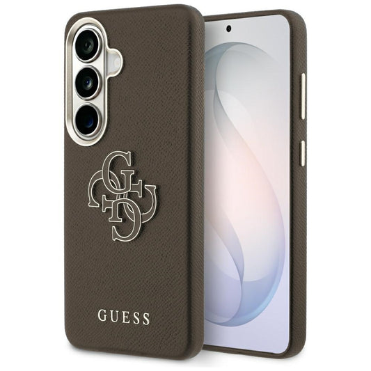 Puzdro pre Samsung Galaxy S26 Plus S947, Guess, 4G Grained Big and Classic Logo, Hnedé