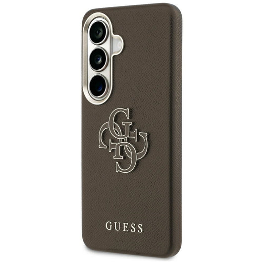 Puzdro pre Samsung Galaxy S26 Plus S947, Guess, 4G Grained Big and Classic Logo, Hnedé