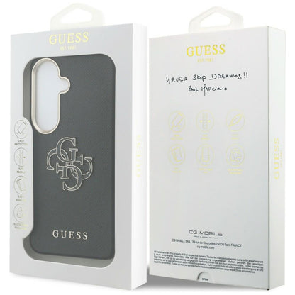 Puzdro pre Samsung Galaxy S26 Plus S947, Guess, 4G Grained Big and Classic Logo, Čierne