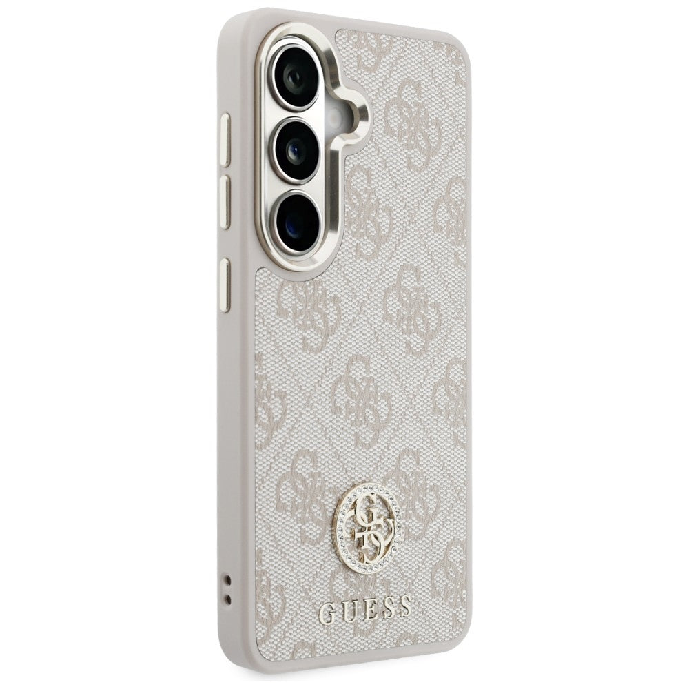 Puzdro pre Samsung Galaxy S26 S942, GUESS, 4G Big Rhinestone Triangle Strap, Ružové