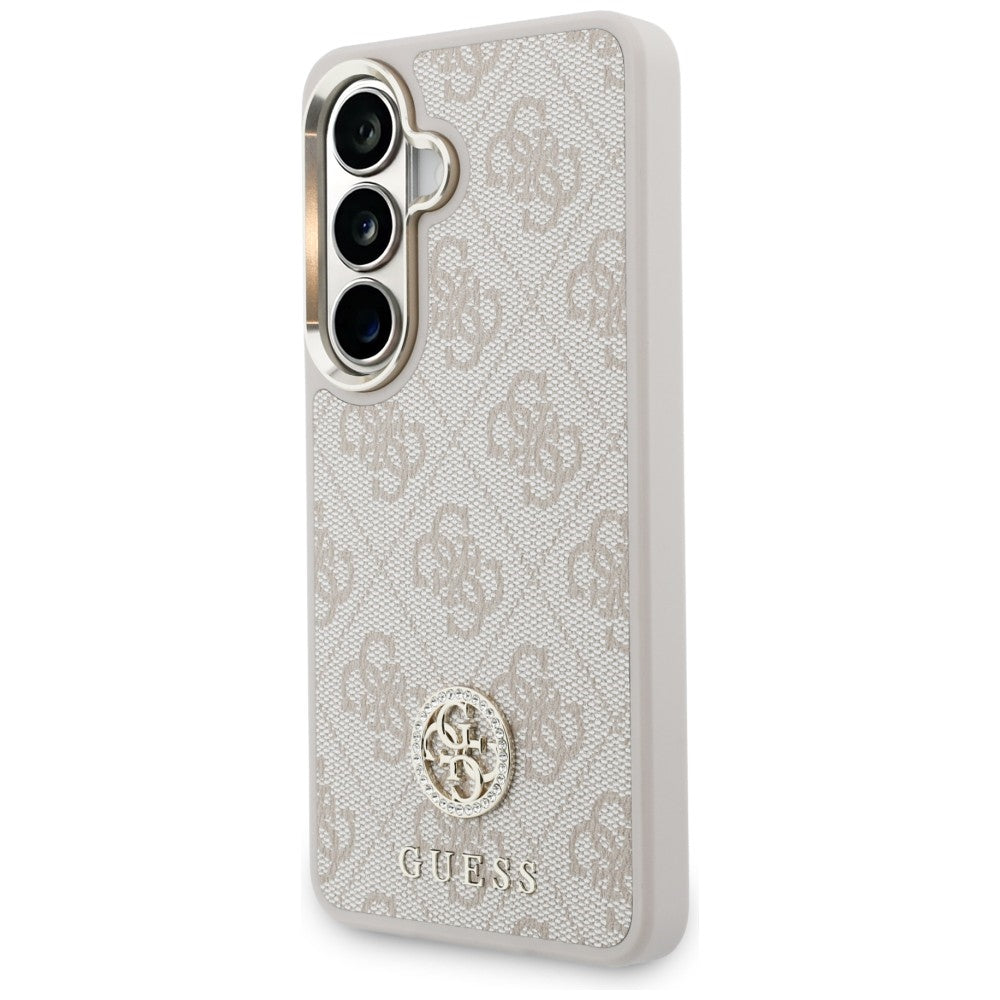 Puzdro pre Samsung Galaxy S26 S942, GUESS, 4G Big Rhinestone Triangle Strap, Ružové