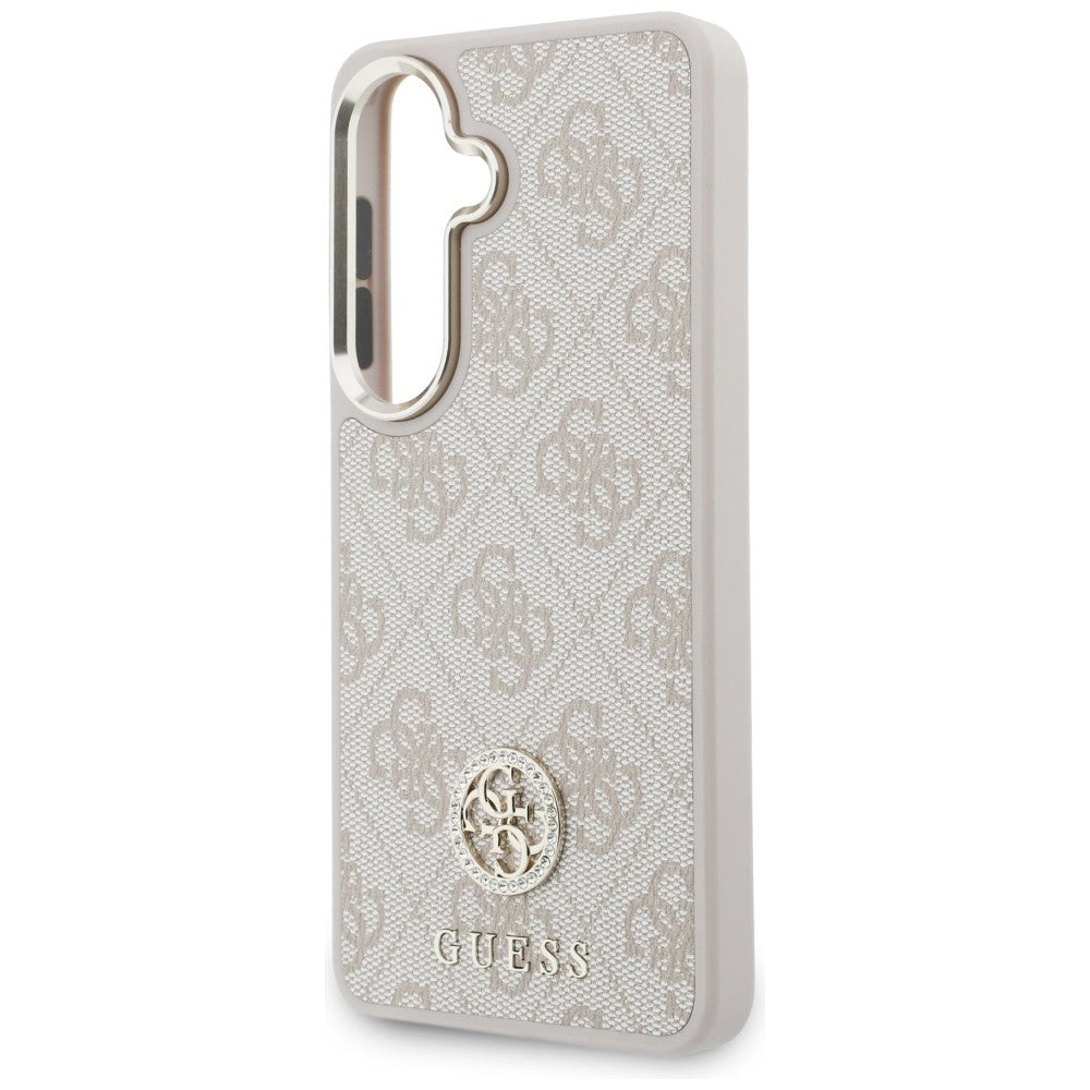 Puzdro pre Samsung Galaxy S26 S942, GUESS, 4G Big Rhinestone Triangle Strap, Ružové