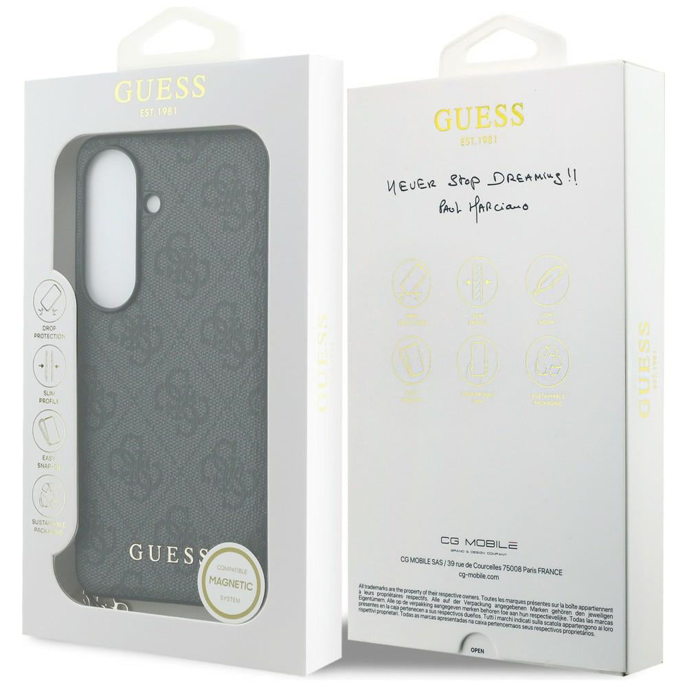 Puzdro pre Samsung Galaxy S26 S942, Guess, 4G Classic Logo Charm, Čierne
