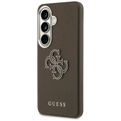 Puzdro pre Samsung Galaxy S26 S942, Guess, 4G Grained Big and Classic Logo, Hnedé