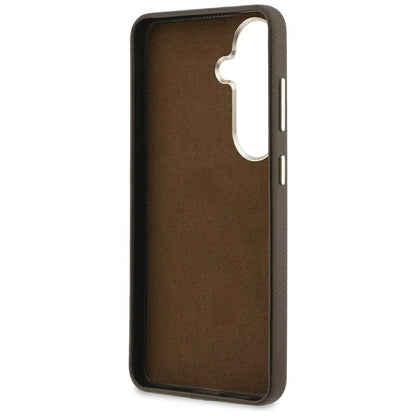 Puzdro pre Samsung Galaxy S26 S942, Guess, 4G Grained Big and Classic Logo, Hnedé