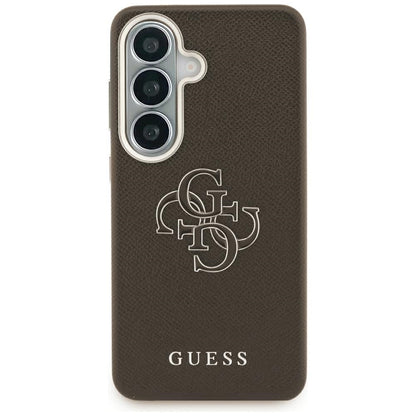 Puzdro pre Samsung Galaxy S26 S942, Guess, 4G Grained Big and Classic Logo, Hnedé