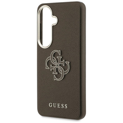 Puzdro pre Samsung Galaxy S26 S942, Guess, 4G Grained Big and Classic Logo, Hnedé